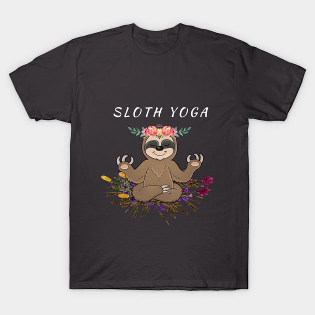 Sloth yoga T-Shirt by PEERDA MIX DESIGN